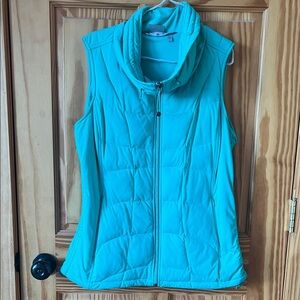 Athleta Teal Puffer Vest Size Large